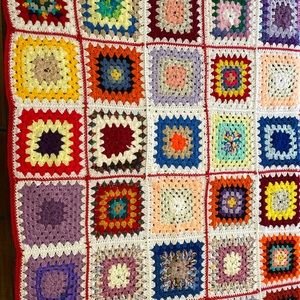Handmade in Maine Multicolored Afghan Blanket
